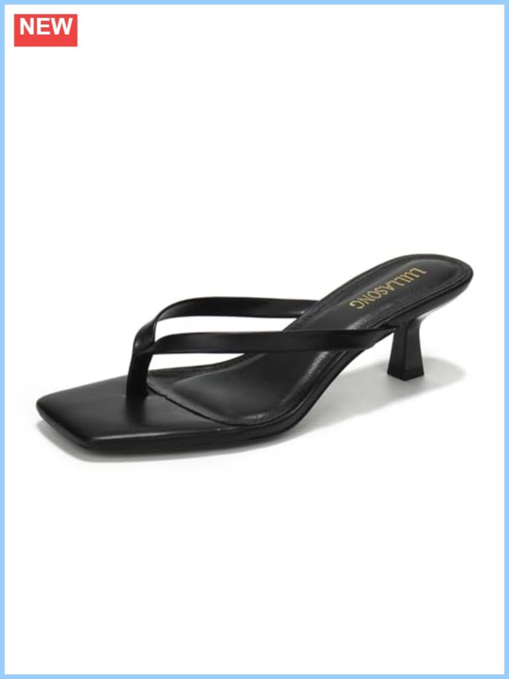 Women's Kitten Heel Flip Flop Sandals Open Toe Square Toe Slip On Heels